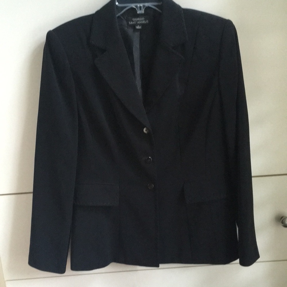 Black crepe pantsuit